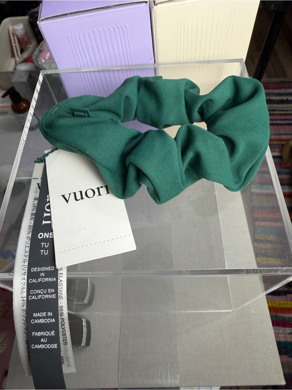 Vuori Emerald Green Scrunchie